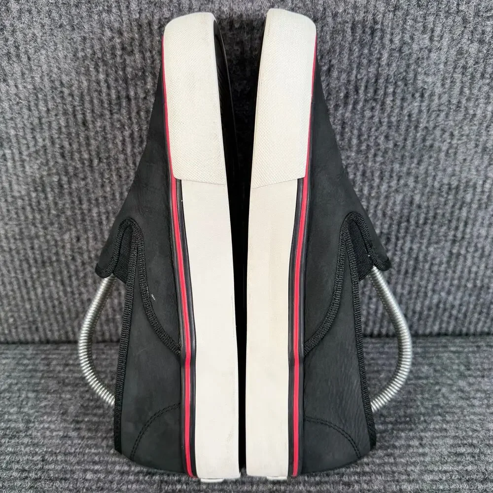 Polo Ralph Lauren Mytton Men’s 8.5 Black Nubuck Slip On Sneakers Shoes